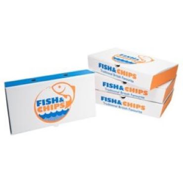 9 Inch Cardboard Fish & Chip Boxes-1x10001